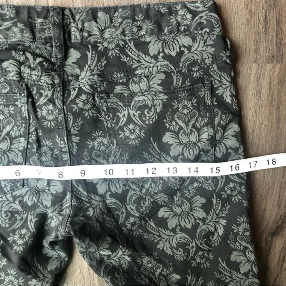 Free People Damask Brocade Skinny Jeans Black Sz 25 Goth Punk Indy Sleaze - Picture 6 of 10